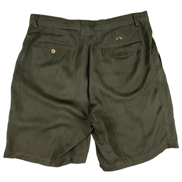 Tommy Bahama‎ Relax Pleated Olive Men's Shorts Size 34 - Picture 3 of 4
